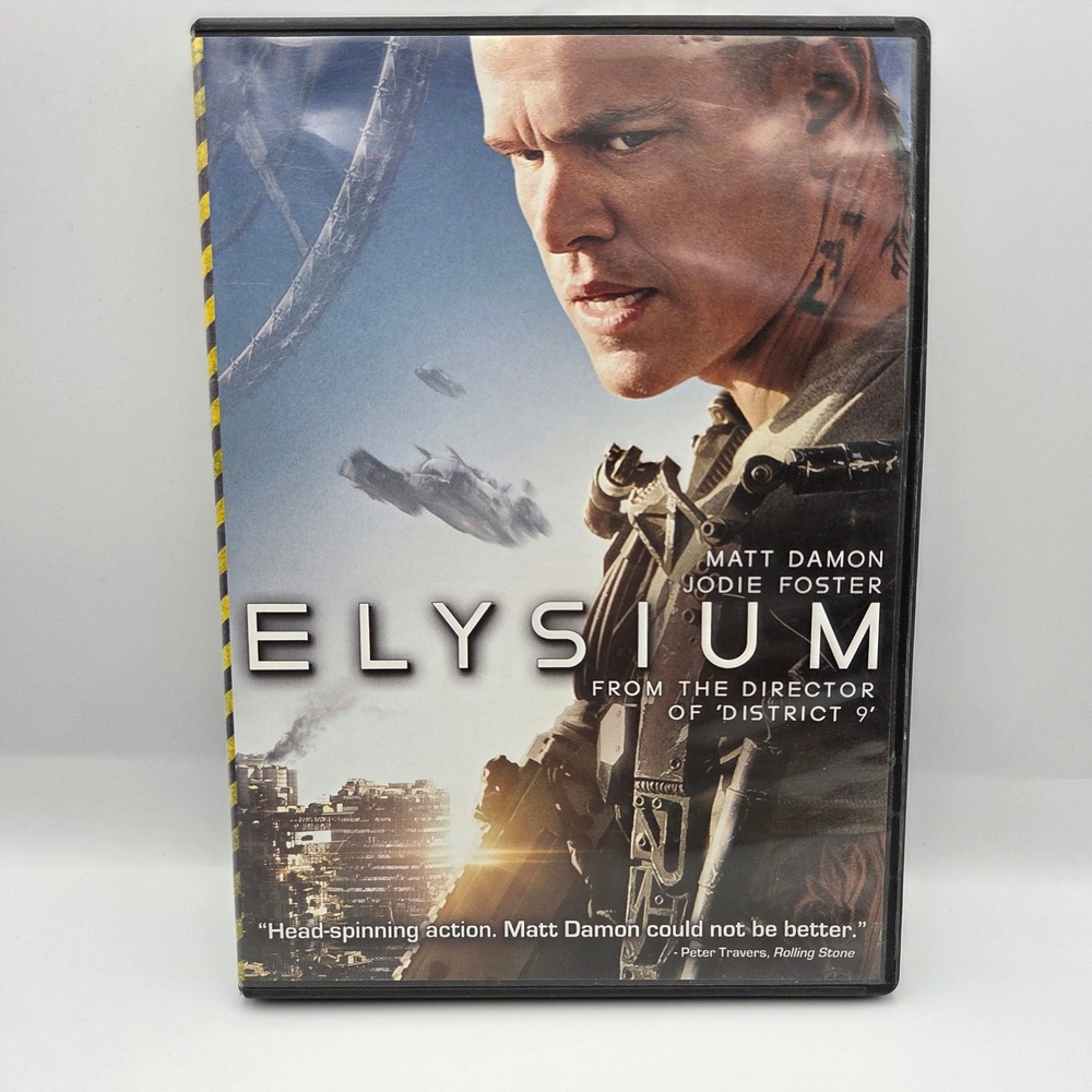 Elysium DVD Matt Damon Jodie Foster Sci-Fi Action Movie Widescreen 2013 DVD-15
